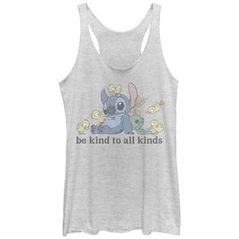 Disney's Lilo & Stitch Be Kind To All Kinds Tri-Blend Racerback Graphic Tank Top