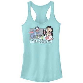 Disney's Lilo & Stitch Playing Records Racerback Graphic Tank Top