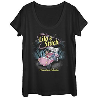 Disney's Lilo & Stitch Aloha From Hawaii Scoop Neck Graphic Tee