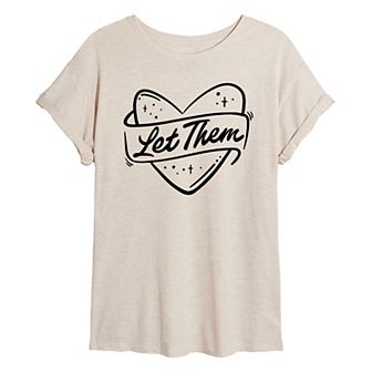 Juniors' Let Them Oversized Tee