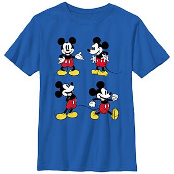 Disney's Mickey Mouse Vintage Multi Portraits Boys 6-20 Graphic Tee