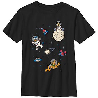 Disney's Mickey Mouse And Friends In Space Boys Graphic Tee