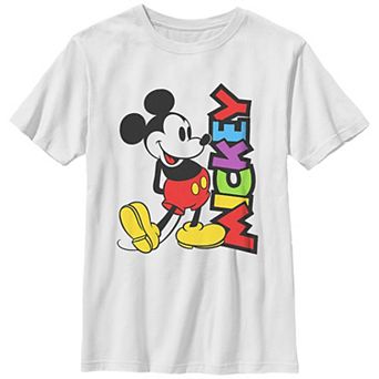 Disney's Mickey Mouse Bright Colors Name Boys Graphic Tee