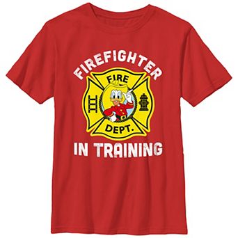 Disney's Donald Duck Firefighter In Training Boys Graphic Tee