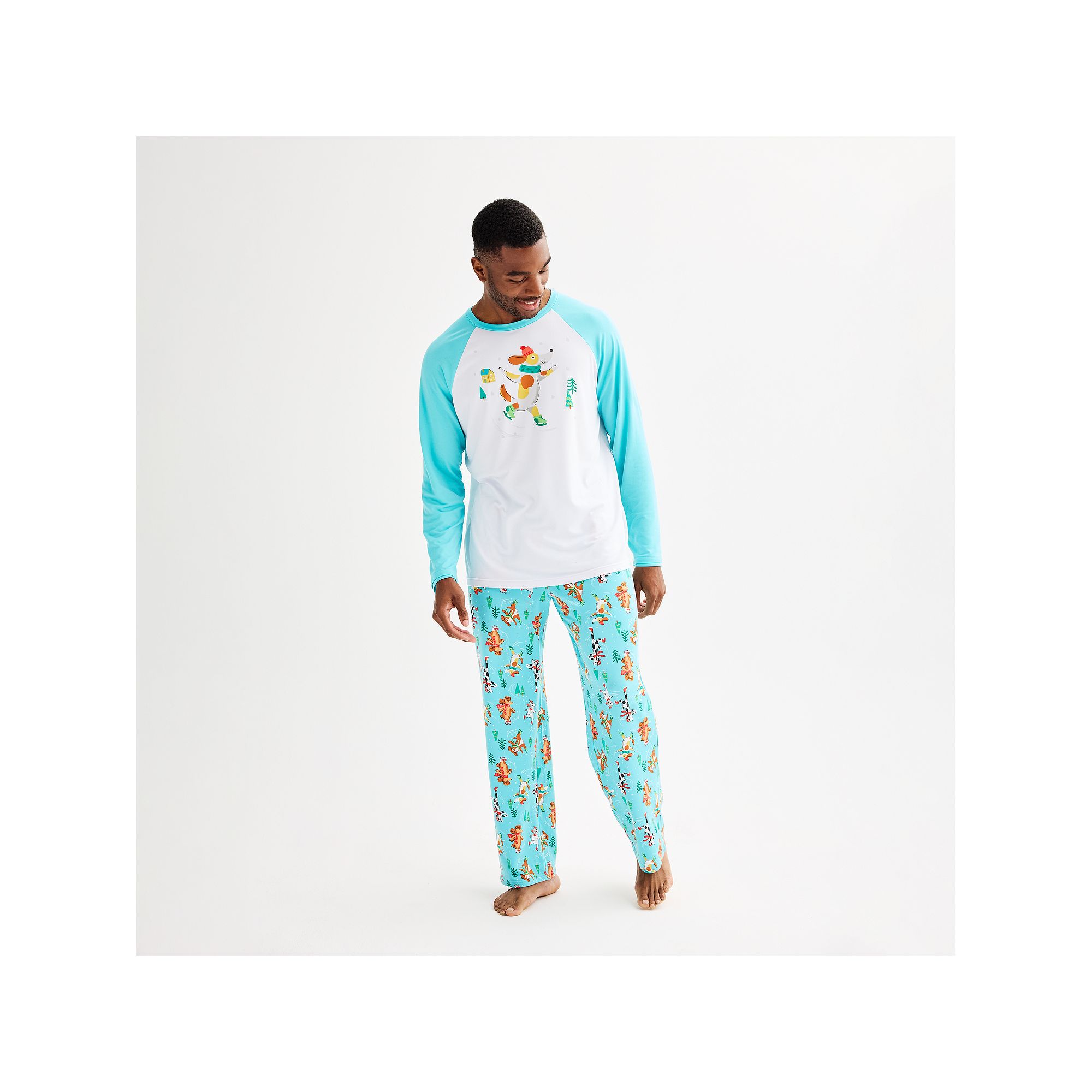 Mens Jammies For Your Families® Dog Family Pajama Top & Pajama Bottoms Se