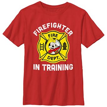 Disney's Mickey Mouse Firefighter In Training Boys Graphic Tee