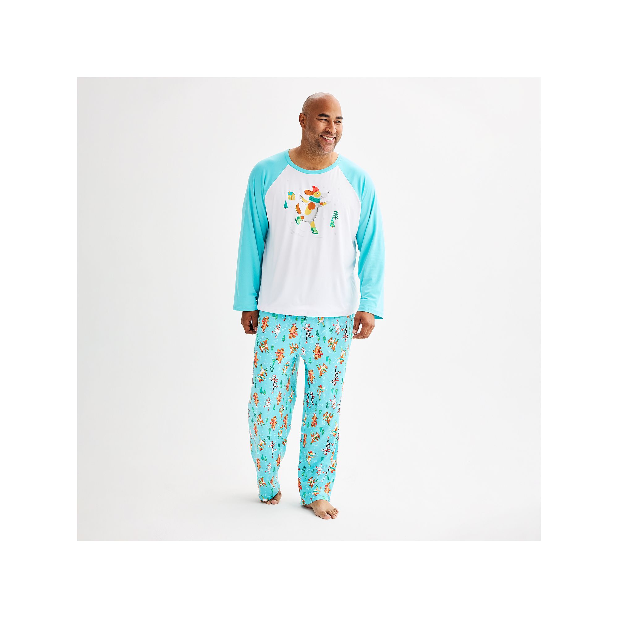 Big & Tall Jammies For Your Families® Dog Family Pajama Top & Pajama Botto