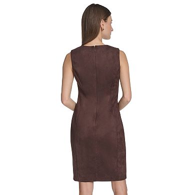Women's Andrew Marc Sleeveless Suede Sheath Dress