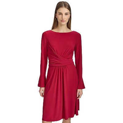 Women s Harper Rose Long Sleeve Boatneck Pleated Wrap Dress