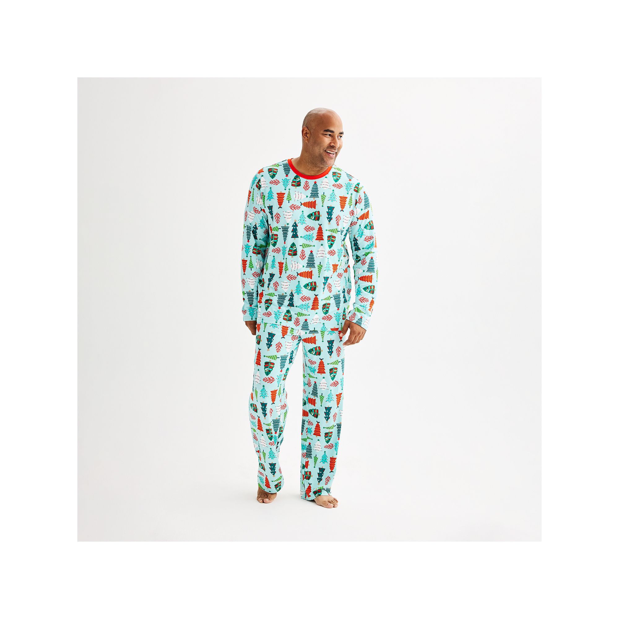 Big & Tall Jammies For Your Families® Trees Pajama Top & Pajama Bottoms Se