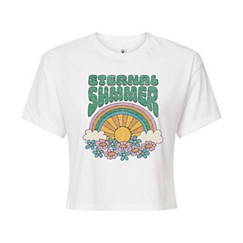 Juniors' Eternal Summer Cropped Graphic Tee