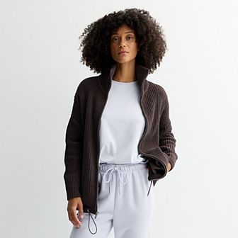 Women's FLX Chenille Zip-Up Commuter Sweater