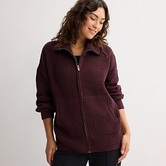 Women's FLX Chenille Zip-Up Commuter Sweater
