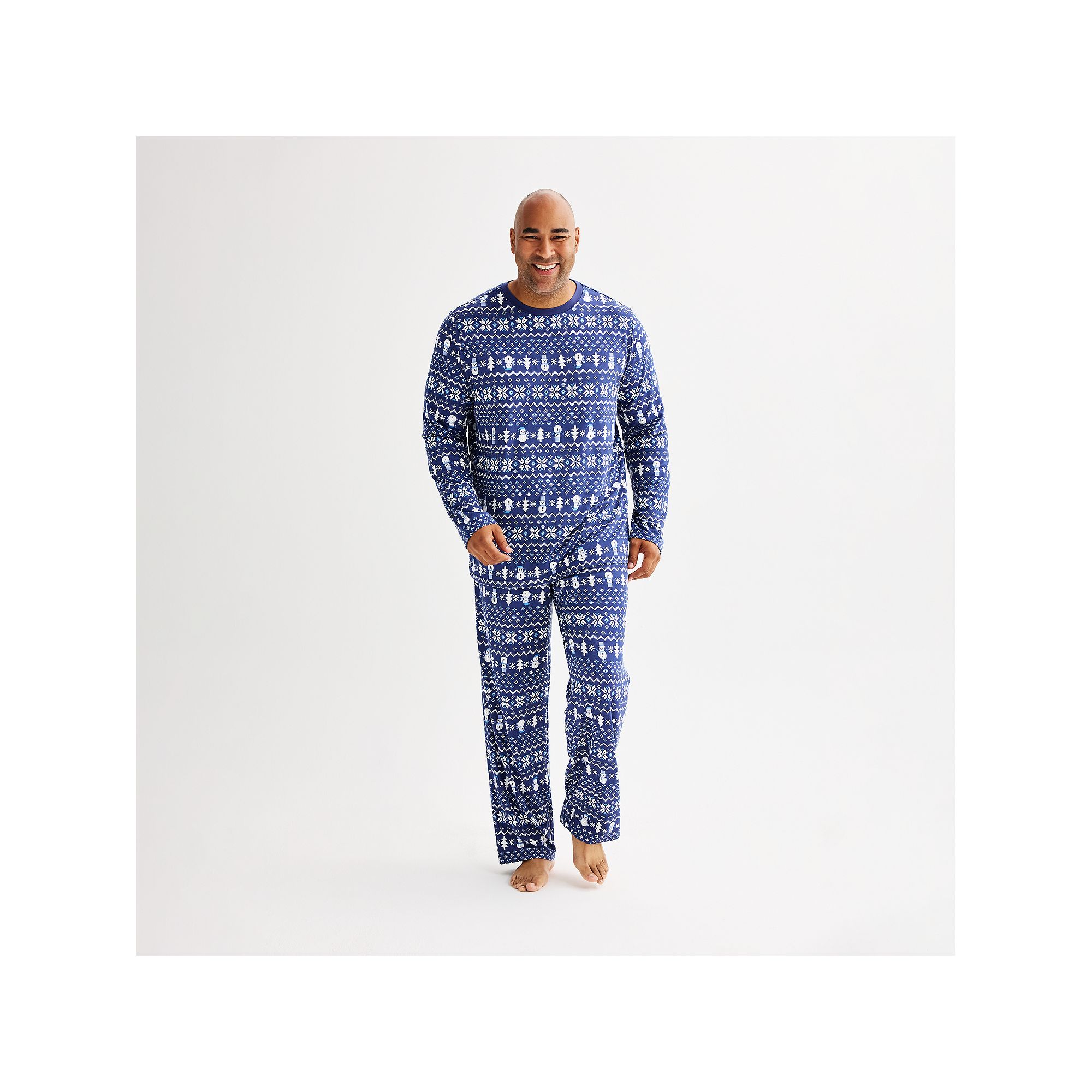 Big & Tall Jammies For Your Families® Winter Fairisle Pajama Top & Pajama 