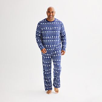 Big & Tall Jammies For Your Families® Winter Fairisle Pajama Top & Pajama Bottoms Set