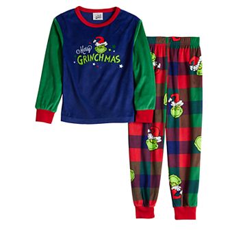 Boys 4-12 Jammies For Your Families® Dr. Seuss' How The Grinch Stole Christmas Top & Bottoms Pajama Set