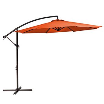 10ft Steel Crank Lift Hanging Offset Cantilever Umbrella