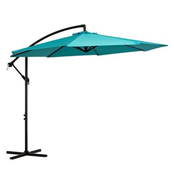 10ft Steel Crank Lift Hanging Offset Cantilever Umbrella
