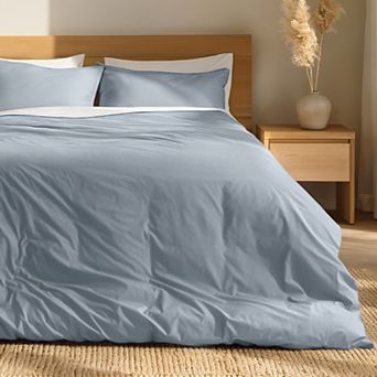 Bare Home 100% Organic Cotton Percale Duvet Cover Set
