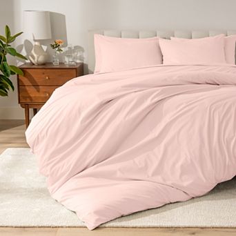 Bare Home 100% Organic Cotton Percale Duvet Cover Set