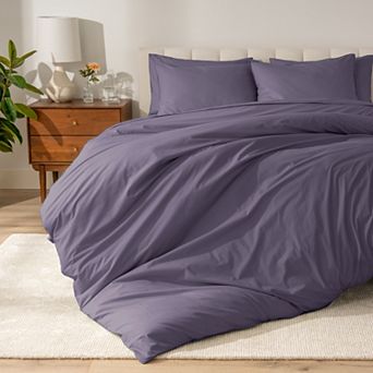 Bare Home 100% Organic Cotton Percale Duvet Cover Set