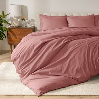 Bare Home 100% Organic Cotton Percale Duvet Cover Set