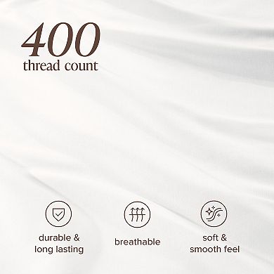Bare Home 100% Organic Cotton Sateen Duvet Cover Set