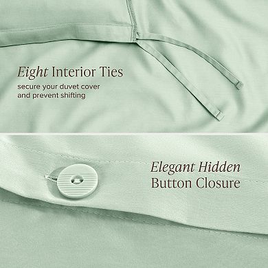Bare Home 100% Organic Cotton Sateen Duvet Cover Set
