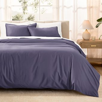 Bare Home 100% Organic Cotton Sateen Duvet Cover Set