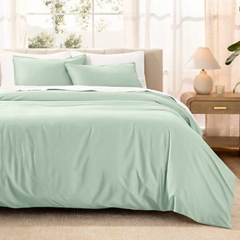 Bare Home 100% Organic Cotton Sateen Duvet Cover Set