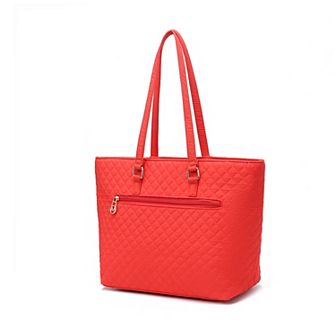 MKF Collection Hallie Solid Quilted Cotton Women’s Tote Bag by Mia K