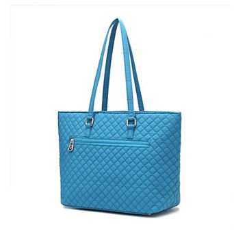 MKF Collection Hallie Solid Quilted Cotton Women’s Tote Bag by Mia K