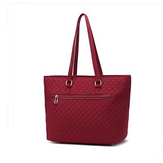 MKF Collection Hallie Solid Quilted Cotton Women’s Tote Bag by Mia K