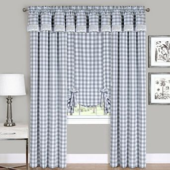 Goodgram Complete 6 pc Country Chic Plaid Window Curtain Treatment Set