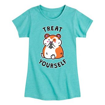 Girls 7-16 Treat Yourself Hamster Tee