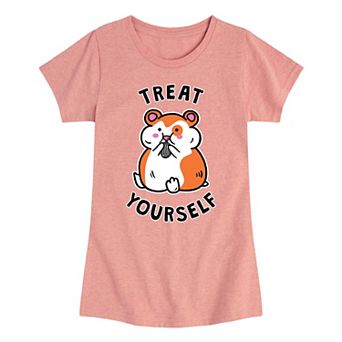 Girls 7-16 Treat Yourself Hamster Tee