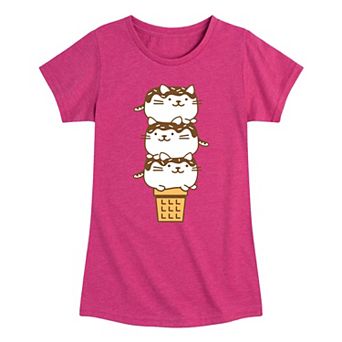 Girls 7-16 Kawaii Ice Cream Cone Tee