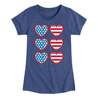 Girls 7-16 Retro Sunglasses American Flag Tee