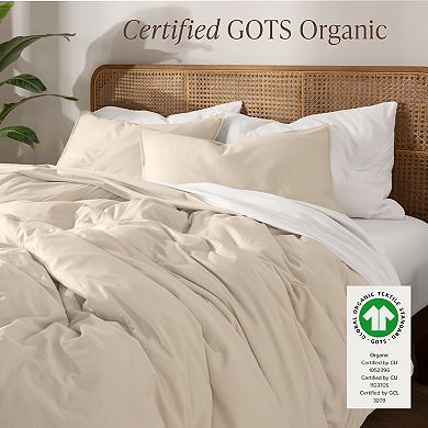Bare Home 100% Organic Cotton Jersey Duvet Cover Set