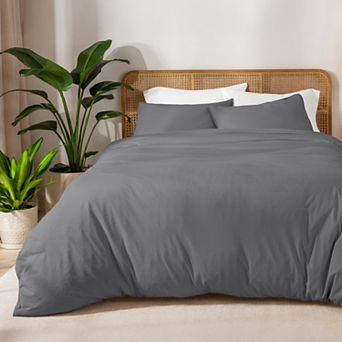 Bare Home 100% Organic Cotton Jersey Duvet Cover Set