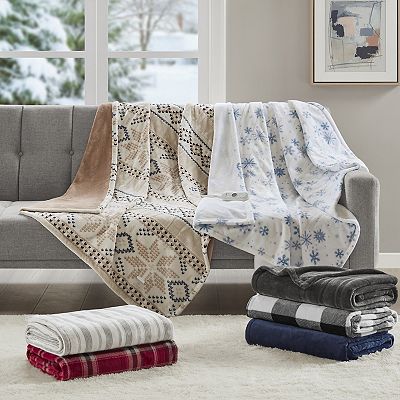 Cuddl Duds Plush Heated Throw Blanket