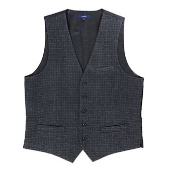 Gioberti Men's 5 Button Slim Fit Formal Herringbone Tweed Suit Vest