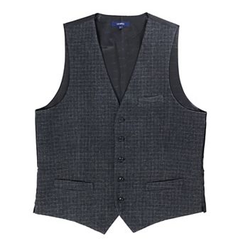Gioberti Men's 5 Button Slim Fit Formal Herringbone Tweed Suit Vest
