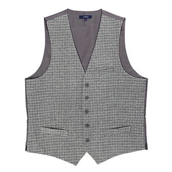 Gioberti Men's 5 Button Slim Fit Formal Herringbone Tweed Suit Vest