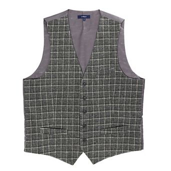 Gioberti Men's 5 Button Slim Fit Formal Herringbone Tweed Suit Vest