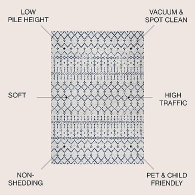 Moroccan Hype Boho Vintage Diamond Area Rug