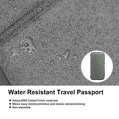 Water-repellent Passport Wallet With 12-cell Organizer For Tickets, Id, Credit Cards