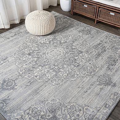 Modern Vintage Moroccan Medallion Area Rug