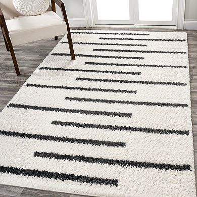 Alaro Berber Stripe Shag Runner Rug