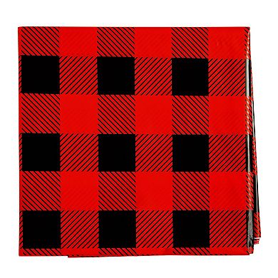 3 Pack Red Party Tablecloth Plastic, Buffalo Plaid Birthday Decorations, 54x108"